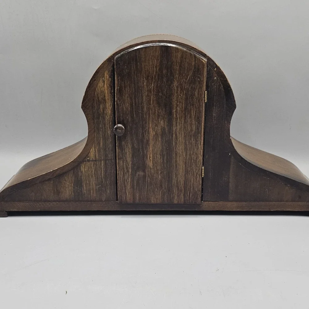 Antique 20's 30s New Haven Clock Co Wood Mantle Clock Not Working HAVE KEY